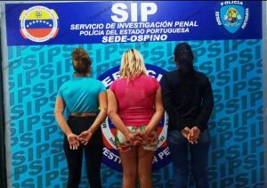 Las tres mujeres que fueron capturadas por riña