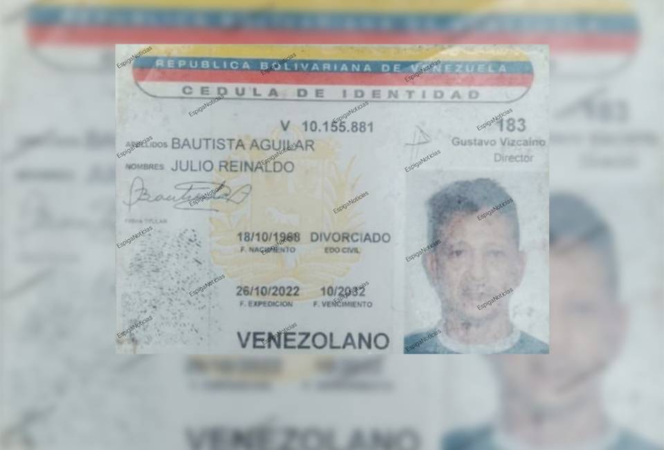 Julio Reinaldo Bautista Aguilar, comerciante fallecido